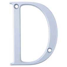 76mm Screw Fix Door Letter - D - Premium Satin Silver