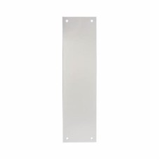Exel Aluminium Plain Finger Plate - 300 x 75 x 1.5mm - Satin Anodised