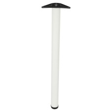 Rothley Round Adjustable Worktop Support Breakfast Bar Table Leg - 60 x 870mm - Matt White