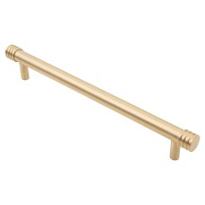 Frelan Hoxton Sturt 15mm T-Bar Cabinet Pull Handle - 224mm Centres - Satin Brass
