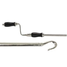 Exel Skylight Opener Handle - 1520mm Length - Satin Chrome