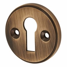 Exel Escutcheon - 40mm Diameter - Keyhole - Antique Brass