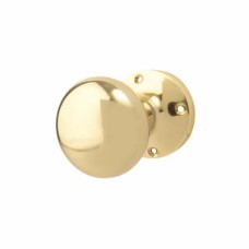 Exel Round Mortice Door Knob - 52mm Knob Diameter - Polished Brass