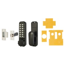 Borg BL2601 Marine Grade Easicode Pro Push Button Code Lock and Latch with Intumescent - Black