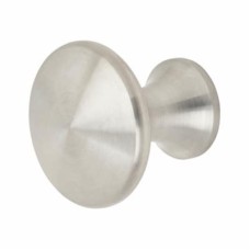 Exel Mushroom Style Round Cabinet Knob - 35mm Diameter - Satin Stainless Steel