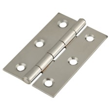 Steel Butt Door Hinge - 75 x 50mm - Zinc Plated - Pair