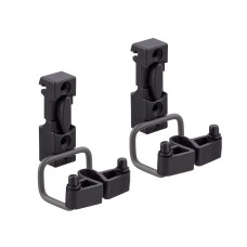 elfa Garage+ Storage Top Track System - Small Tool Holder for Storage Track - Matt Grey - Pack of 2