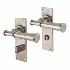 Finesse Natural Pewter Bathroom Door Handle - Danbury Range - 150 x 48mm