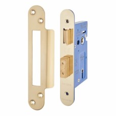 Hampstead Architectural 3 Lever Sashlock - 65mm Case - 44mm Backset - Radius - PVD Brass