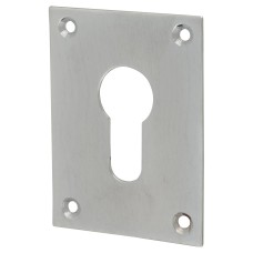 Jumbo Repair Escutcheon - 65.5 x 47.6mm - Euro - Satin Chrome
