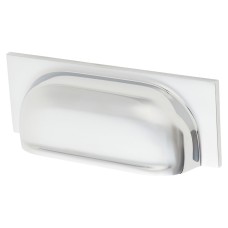 Alexander & Wilks Quantock Cabinet Cup Handle - 96mm Centres - Polished Chrome