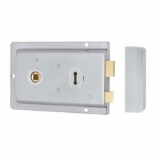 Exel Flanged Rim Sashlock - 155 x 105mm - Satin Chrome