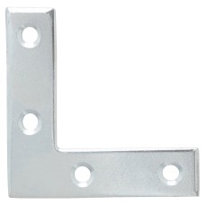 Flat Angle Corner Bracket - 50 x 50 x 15mm - Zinc Plated - Pack of 10