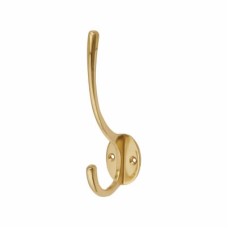Heritage Brass by M Marcus Victorian Light Duty Single Hat & Coat Hook - 125 x 51mm - Polished Brass