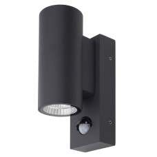 Hampstead 3W LED Outdoor Up & Down Wall Light with PIR - IP54 - 3000K Warm White - Anthracite