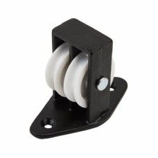 Line Pulley - Double Upright - 83 x 43mm - Black