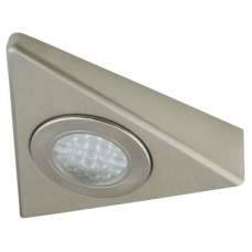 Forum Culina Fonte 1.5W LED Triangle Cabinet Downlight - IP44 - 3000K Warm White - Satin Nickel