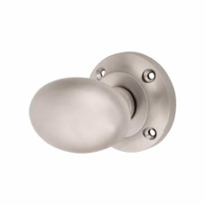 Heritage Brass by M Marcus Suffolk Oval Mortice Door Knob - 57mm Rose Diameter - Satin Nickel