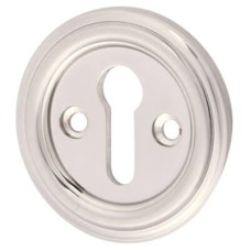 Jedo Parisian Escutcheon - 42mm Diameter - Keyhole - Satin Nickel