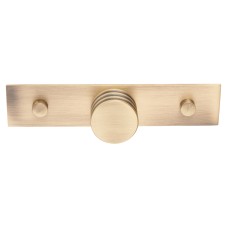 Frelan Hoxton Sturt Cabinet Knob on Fanshaw Backplate - 30mm Diameter - Antique Brass