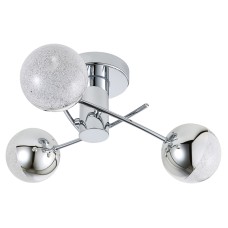 Forum Spa Rhodes 15W 3 Light LED Semi Flush Ceiling Light - 900 lumens - 4000K - Polished Chrome
