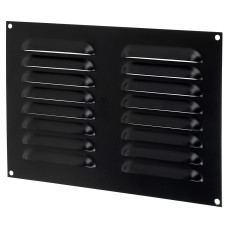 Exel Hooded Louvre Vent - 242 x 165mm - 6650mm² Free Air Flow - Matt Black