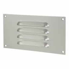Exel Hooded Louvre Vent - 165 x 89mm - 1672mm² Free Air Flow - Satin Aluminium