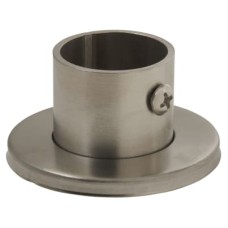 Rothley 25mm Tube Hanging Rail End Socket - Brushed Stainless Steel 