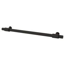 Hampstead Falmouth 12mm Knurled T-Bar Cabinet Pull Handle - 224mm Centres - Matt Black