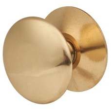 Exel Budget Victorian Round Cabinet Knob - 32mm Diameter - Polished Brass