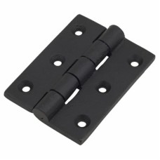 Olde Forge Cast Iron Butt Door Hinge - 75 x 50 x 4.5mm - Antique Black Iron - Pair