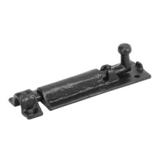 Olde Forge Tudor Straight Barrel Bolt - 152 x 38mm - Antique Black Iron