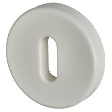 Hoppe AR600/26 Nylon Escutcheon - 52mm Diameter - Keyhole - Diamond White - Pair