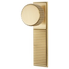 Hendel & Hendel Barrington Cabinet Knob on Backplate - 32mm Diameter - Satin Brass