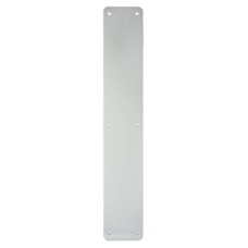 Exel Aluminium Plain Finger Plate - 450 x 75 x 1.5mm - Satin Anodised