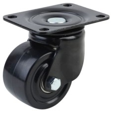 Coldene Low Level and High Load Castor - Swivel - 250kg Max Weight - 75mm Diameter - Black