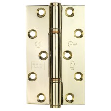 Eclipse Thrust Bearing Grade 14 Butt Fire Door Hinge - 127 x 76 x 3mm - Polished Brass - Pair