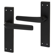 Exel Matt Black Latch Door Handle - Norley Range - 200 x 42mm