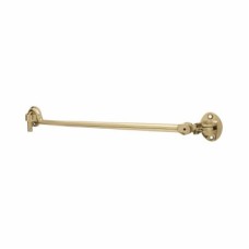 Hampstead Heavy Duty Cabin Hook & Eye - 300mm Length - Polished Brass