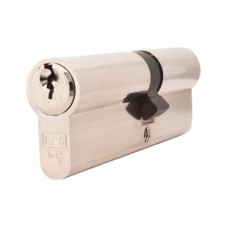 Exel 5 Pin 90mm Euro Double Cylinder - 40 + 50mm - Polished Nickel - Keyed to Differ
