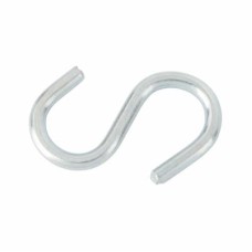 Heavy Steel S Hook - 50 x 5mm - Zinc Plated - Pack of 10