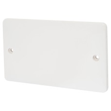 Exel 2 Gang Blank Plate - White 
