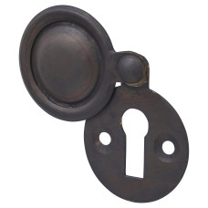 Hampstead Victorian Covered Escutcheon - 32mm Diameter - Keyhole - Brushed Oil Rubbed Bronze