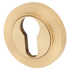 Burlington BUR61 by Frelan Escutcheon with Plain Rose - 53mm Diameter - Euro - Satin Brass