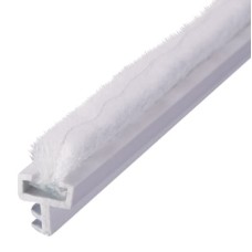Exitex Sash Window Centre Leg Pile Carrier - 2200mm Length - 4.5mm Pile - White