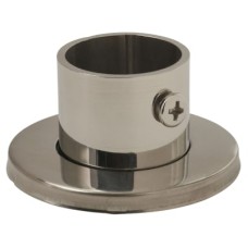 Rothley 25mm Tube Hanging Rail End Socket - Polished Stainless Steel