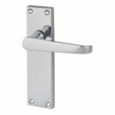 Exel Polished Chrome Budget Straight Latch Door Handle - Mia Range - 153 x 42mm