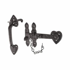 Elan Cottage Thumb Latch Set - Metalized Antique Black Iron