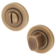 Burlington BUR81 by Frelan Bathroom Turn & Release with Plain Rose - 53mm Diameter - Antique Brass