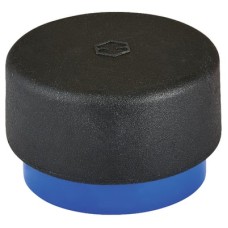 Hoppe AR612 Nylon Floor/Wall Mounted Door Stop - 32 x 20mm - Cobalt Blue